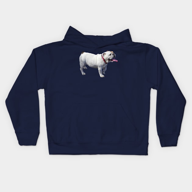 Bulldog Side View Kids Hoodie by SusanSavad